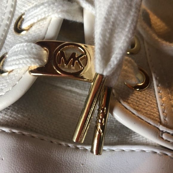 Michael Kors Kristy espadrilles White and Black Sneakers Size 9.5 canvas casual - Picture 6 of 9